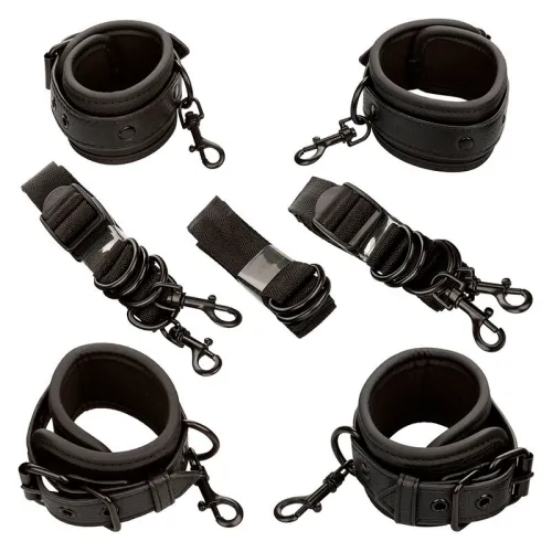 Nocturnal Bettfesseln Leder Verstellbar Schwarz – Calex
