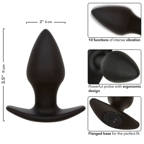 Rock Bottom Perfect Anal Plug 10 Modes Silicone Black – Calex