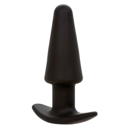 Rock Bottom Tapered Anal Plug 10 Modes Silicone Black – Calex