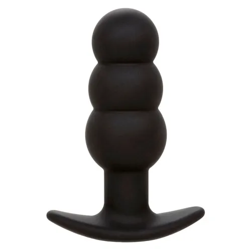 Rock Bottom Anal Plug with Beads, 10 Modes, Silicone, Black – Calex