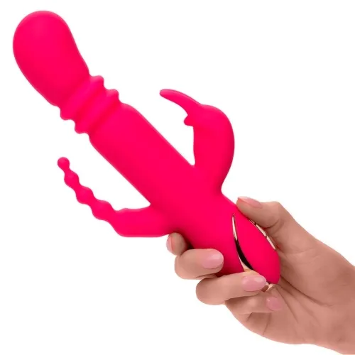 Jack Fantasy Triple Heated Vibrator Rabbit Pink | Calex