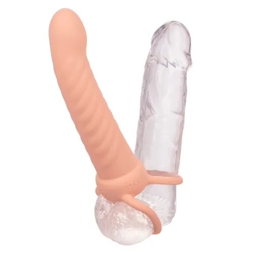 Maxx Ribbed Dual Penetrator 10 Modes Meat – Calex