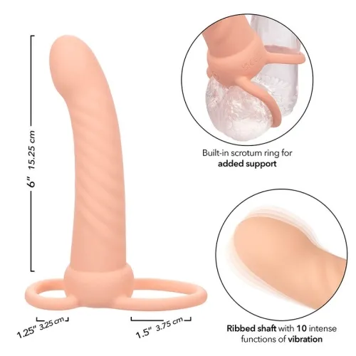 Maxx Ribbed Dual Penetrator 10 Modes Meat – Calex