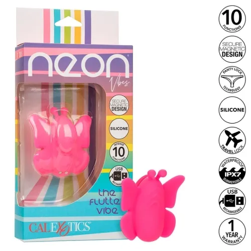 Neon Vibes The Flutter Vibe Stimulator 10 Modes Pink | Calex