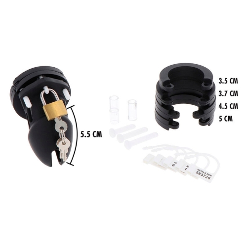 Hidden Desire - Extreme KeuschheitspumpenkãFig Aus Silikon GrãSse S Schwarz