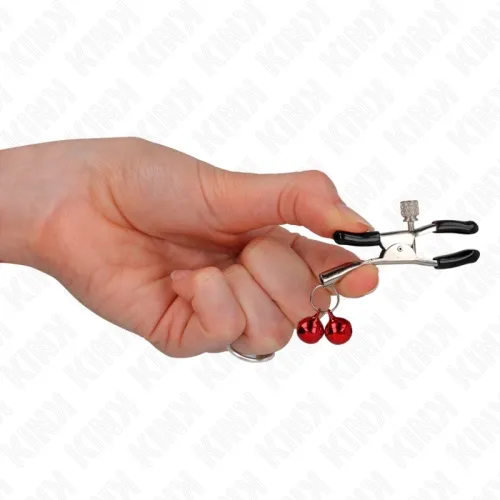 Doppelte Glocken-Nippelklammere Rot 6cm – Kink