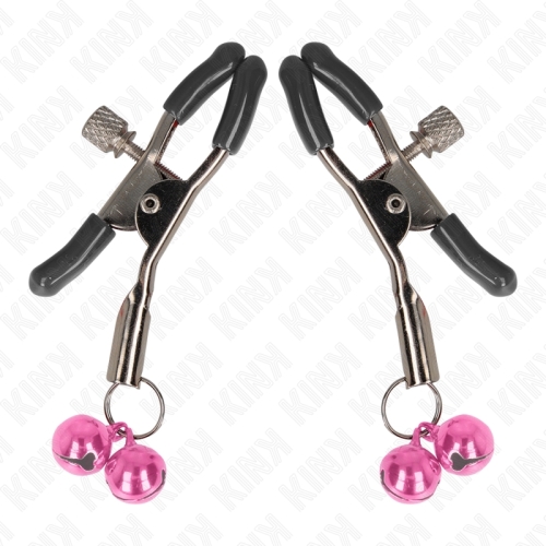 KINK - DOPPELGLÃCKCHEN-NIPPELKLAMMER ROSA 6 CM