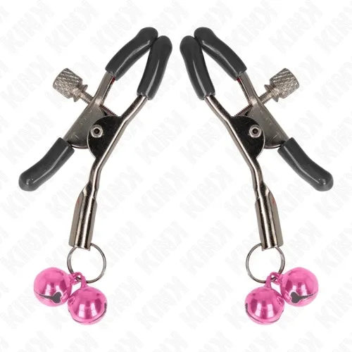 Doppelglöckchen-Nippelklammer Rosa 6cm – Kink