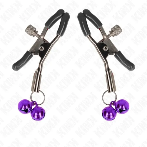 Double Bell Nipple Clamp Purple 6cm – Kink