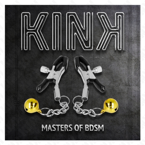 KINK - GOLDENE JINGLE BELL ANHÃNGER-NIPPELKLAMMERN 6 CM