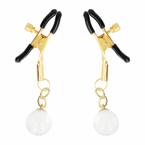 KINK - GLASPERLEN-NIPPELKLAMMERN GOLD 6 CM