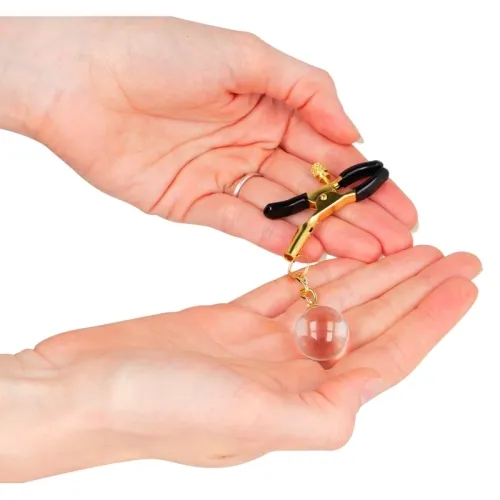 Glasperlen-Nippelklammern Gold 6cm – Kink