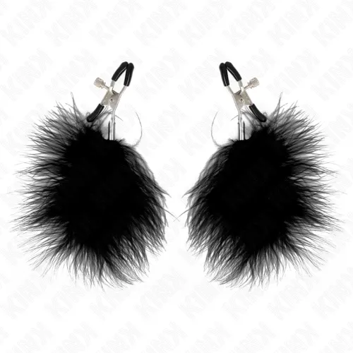 Federnippenklemme Schwarz 7cm – Kink