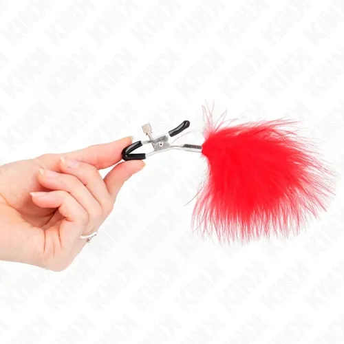 Federnippenklemme Rot 7cm – Kink