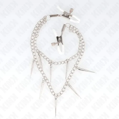 Nippelklemmen Mit Spikes Ketten 30cm – Kink