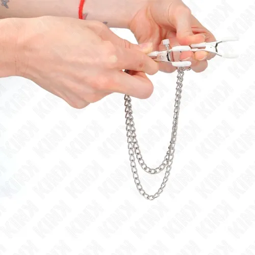 Nippelklemmen Mit 2 DãNnen Ketten Silber 20/23cm – Kink