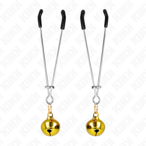 KINK - DÃNNE GLOCKEN-NIPPELKLAMMERN GOLD 7 CM