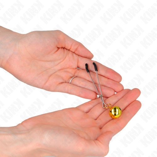 KINK - DÃNNE GLOCKEN-NIPPELKLAMMERN GOLD 7 CM