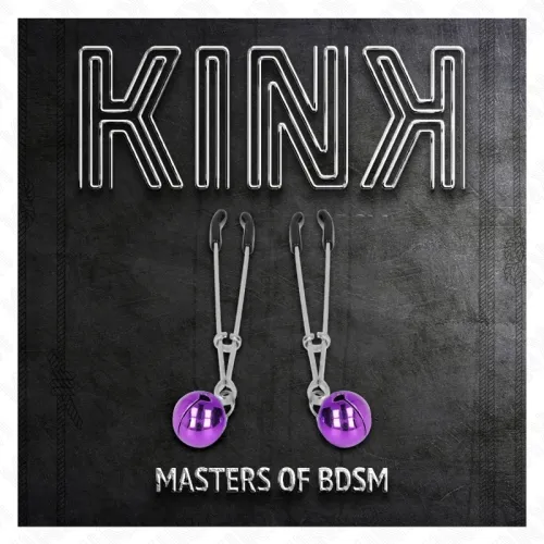 Bell-shaped nipple clamps, purple, 7cm – Kink
