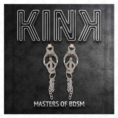 Japanese cloverleaf nipple clamps with small silver chains – Kink