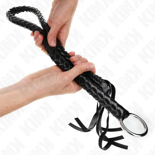 Snake whip with black hand ring 65cm – Kink