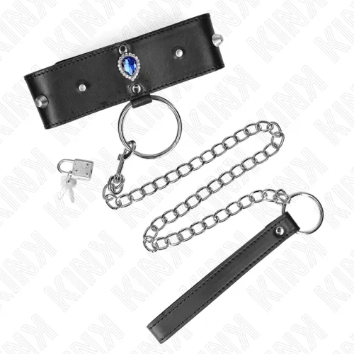 Halskette 65cm Mit Band Mit Blauen Diamanten – Kink