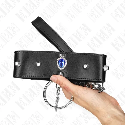 Halskette 65cm Mit Band Mit Blauen Diamanten – Kink