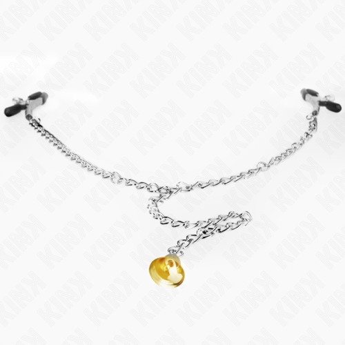 KINK - KETTE NIPPELKLEMMEN MIT HORNANHÃNGER 30 CM