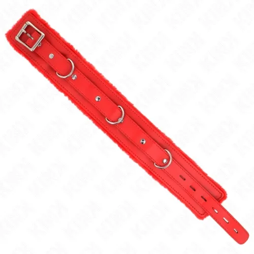 Collar and leash 65cm with restrictions, red – Kink