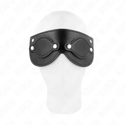 Kunstledermaske Mit Abnehmbaren Augenabdeckungen – Kink