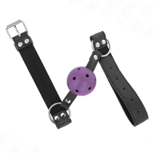 Breathable Ball Gag 4cm With Double Rivet Purple – Kink