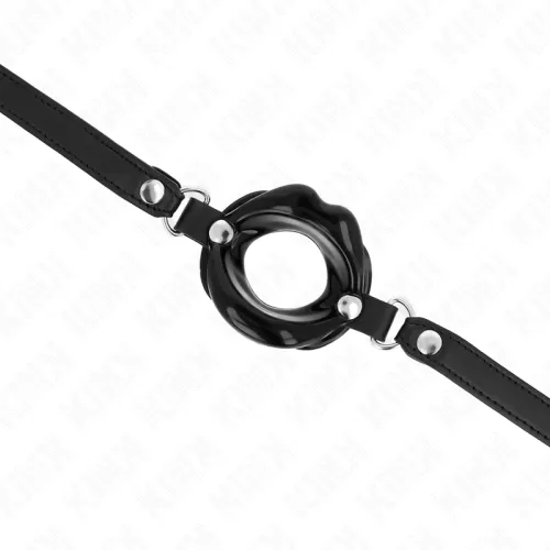Lip 8cm Knebel Mit Schwarzem Kunstlederband – Kink