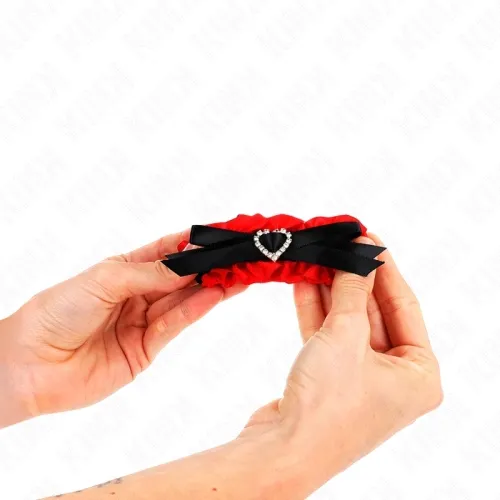 Elastische Handgelenksfesseln Aus Spitze Mit Roten Herzdetails – Kink