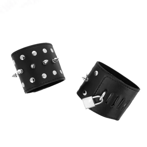 Punk Handgelenkfesseln Mit Spikes 25 X 6cm – Kink