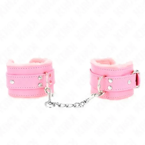 Handgelenkfesseln Rosa Mit Rosa Leine – Kink