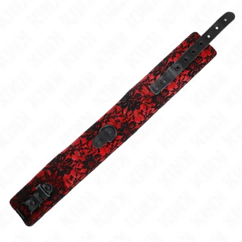 Lace necklace with leash and genuine leather belt, 105cm / 44 x 5.5cm – Kink