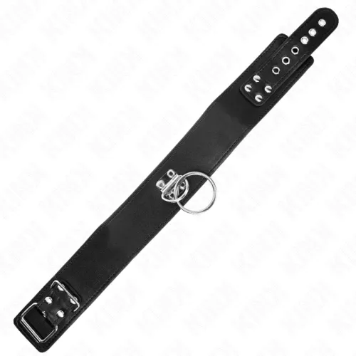 Studded leash 116cm collar with faux leather strap 50 x 5cm – Kink