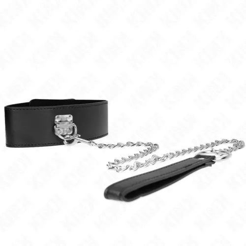 Halskette Mit Leine 65cm Mit Breitem Schwarzen Riemen – Kink