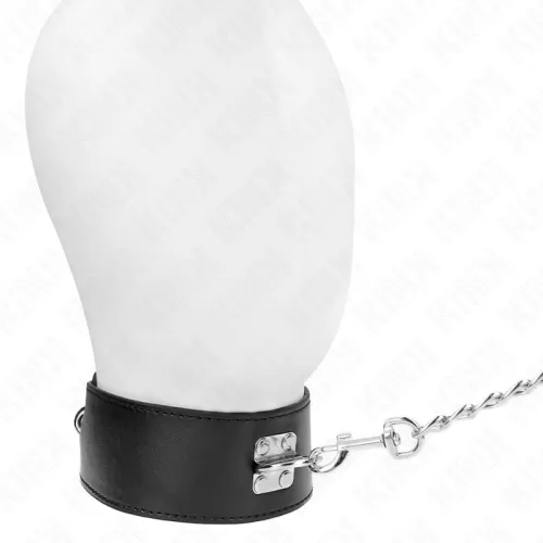 Halskette Mit Leine 65cm Mit Breitem Schwarzen Riemen – Kink
