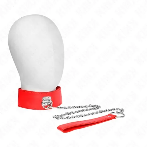 Halskette Mit Leine 65cm Mit Breitem Roten Band – Kink