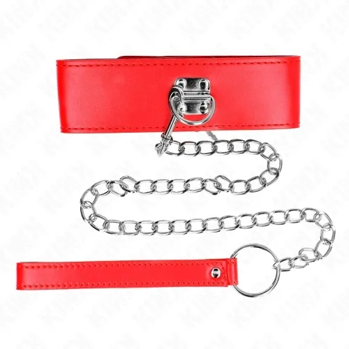 Halskette Mit Leine 65cm Mit Breitem Roten Band – Kink