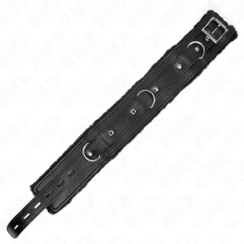 Halsband Mit Leine 65cm Mit Einschränkungen Schwarz – Kink