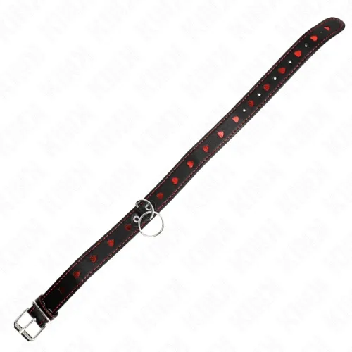 Necklace with leash 65cm, heart details 52.5 x 2.5cm – Kink