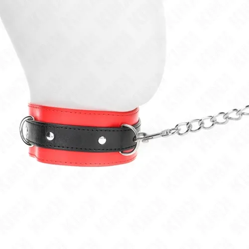Collar with leash 65cm with strap Red 54 x 4.5cm – Kink