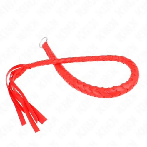 Schlangenpeitsche Mit Rotem Handring 65cm – Kink