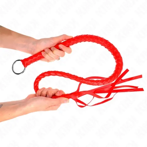 Schlangenpeitsche Mit Rotem Handring 65cm – Kink