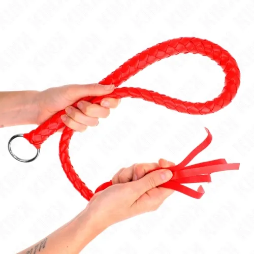 Schlangenpeitsche Mit Rotem Handring 65cm – Kink