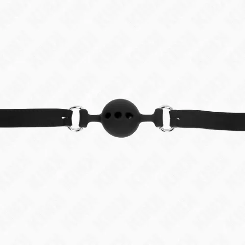 MORDAZA 55 x 2 cm Ball 4cm Solid Silicone Size S Black – Kink