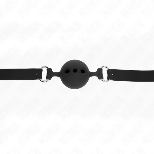 MORDAZA 55 x 2cm Ball 5cm Solid Silicone Size L Black – Kink