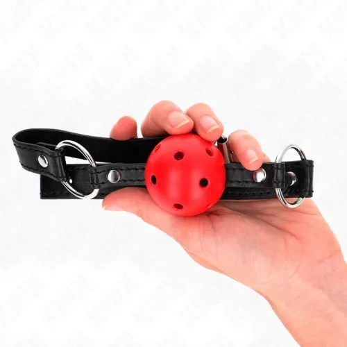 Hollow Hard Red Ball 4.5cm Gag Model 1 63.5 x 2cm – Kink